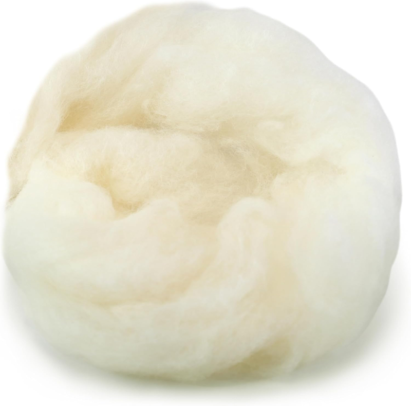 Farce blanche naturelle de 16 oz - Remplissage de qualité supérieure pour l'artisanat et le feutrage