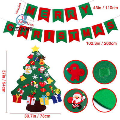 Feutre de cadeau de Noël recyclé aiguilleté