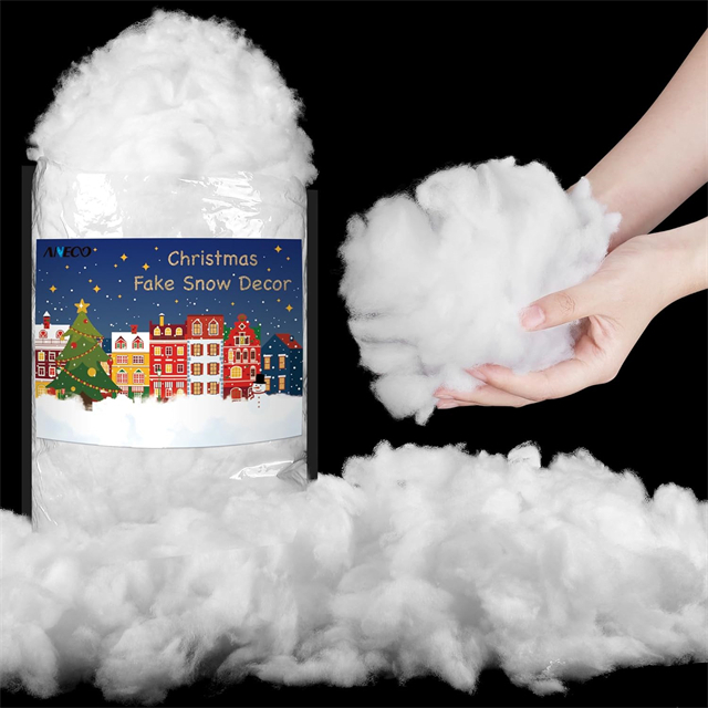 Soft Artificial Snow Cotton peluff parfait pour les villages de Noël