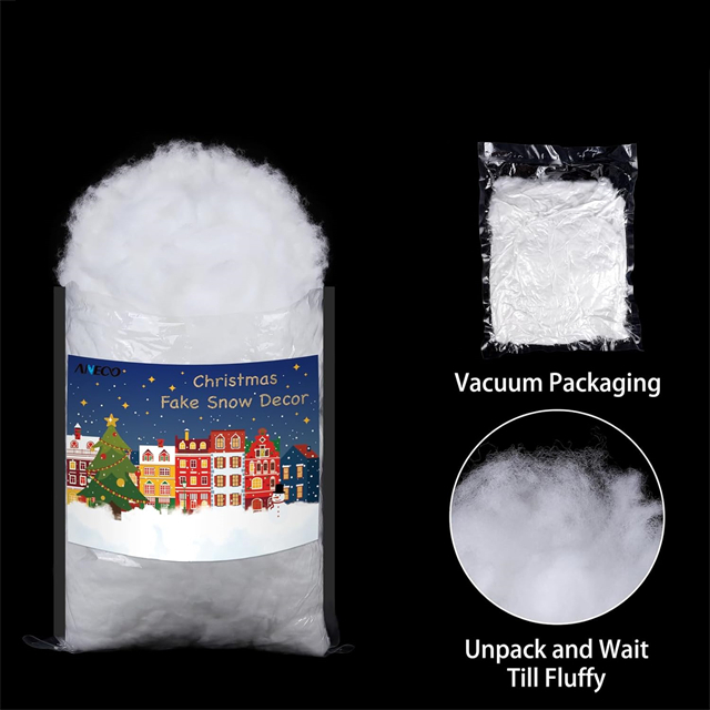 Soft Artificial Snow Cotton peluff parfait pour les villages de Noël