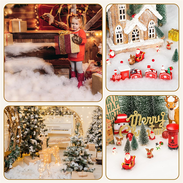 Couverture de Noël moelleuse neige artificielle réaliste pour décor