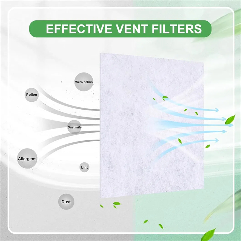 4 PCS de 23,62 'X 62,99 ' Feutre de filtre à air de capture de poussière efficace