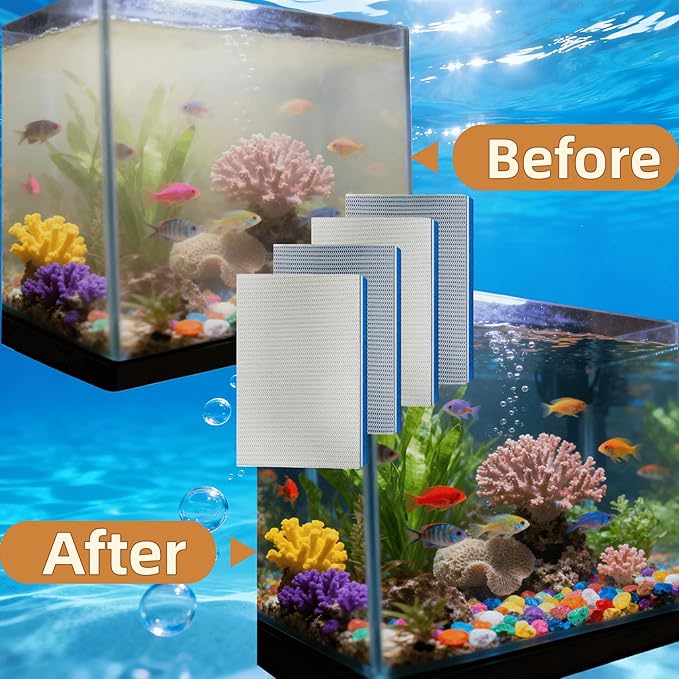 Garniture adaptée à l'éponge filtrante d'aquarium non tissée à 8 couches, fibre ES, géométrie