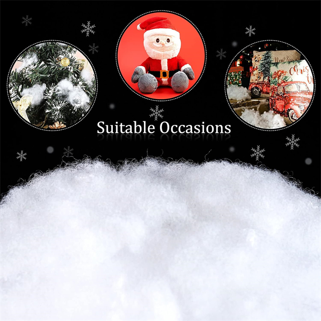 Luxueux peluches de neige en polyester doux pour décoration de vacances