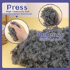 Garnissage en polyester gris de qualité supérieure pour travaux manuels et animaux en peluche, très élastique.
