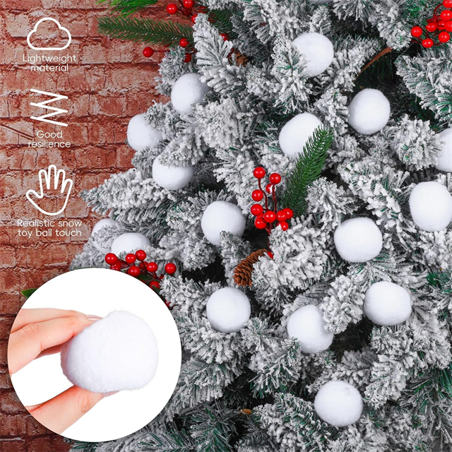 Boules de neige artificielles amusantes d'hiver - 5 cm