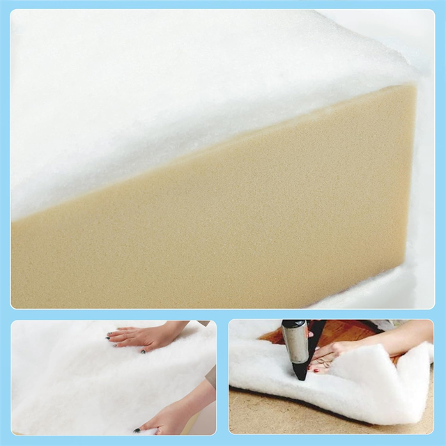 Type de tapis canapé de tapis enveloppé dans un rouleau de frappeur en polyester en mousse de 1 pouce d'épaisseur