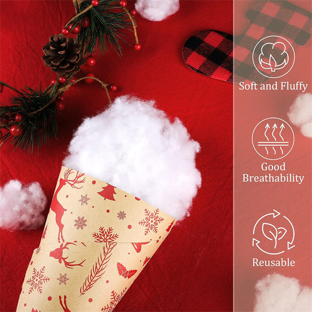 Luxueux peluches de neige en polyester doux pour décoration de vacances