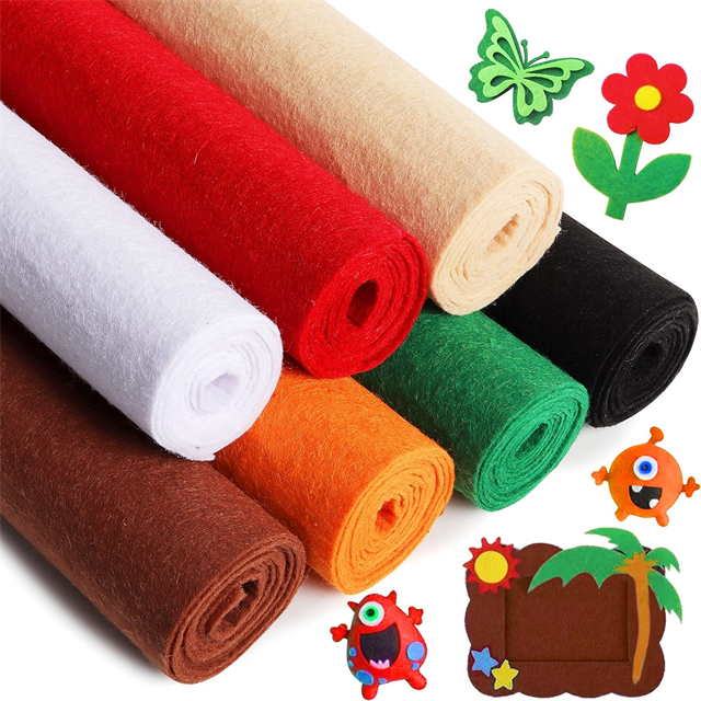 Rouleau de feutre de couleur rigide pour l'artisanat Patchwork non tissé Couture de bricolage