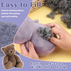 Garnissage en polyester gris de qualité supérieure pour travaux manuels et animaux en peluche, très élastique.