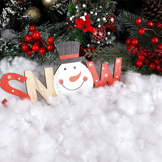 Soft Artificial Snow Cotton peluff parfait pour les villages de Noël