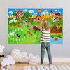 Ensemble de storyboard en feutre d'animaux de la ferme colorés avec tableau interactif de 3,5 pieds, 38 pièces, pour garçons et filles âgés de 2 à 4 ans 