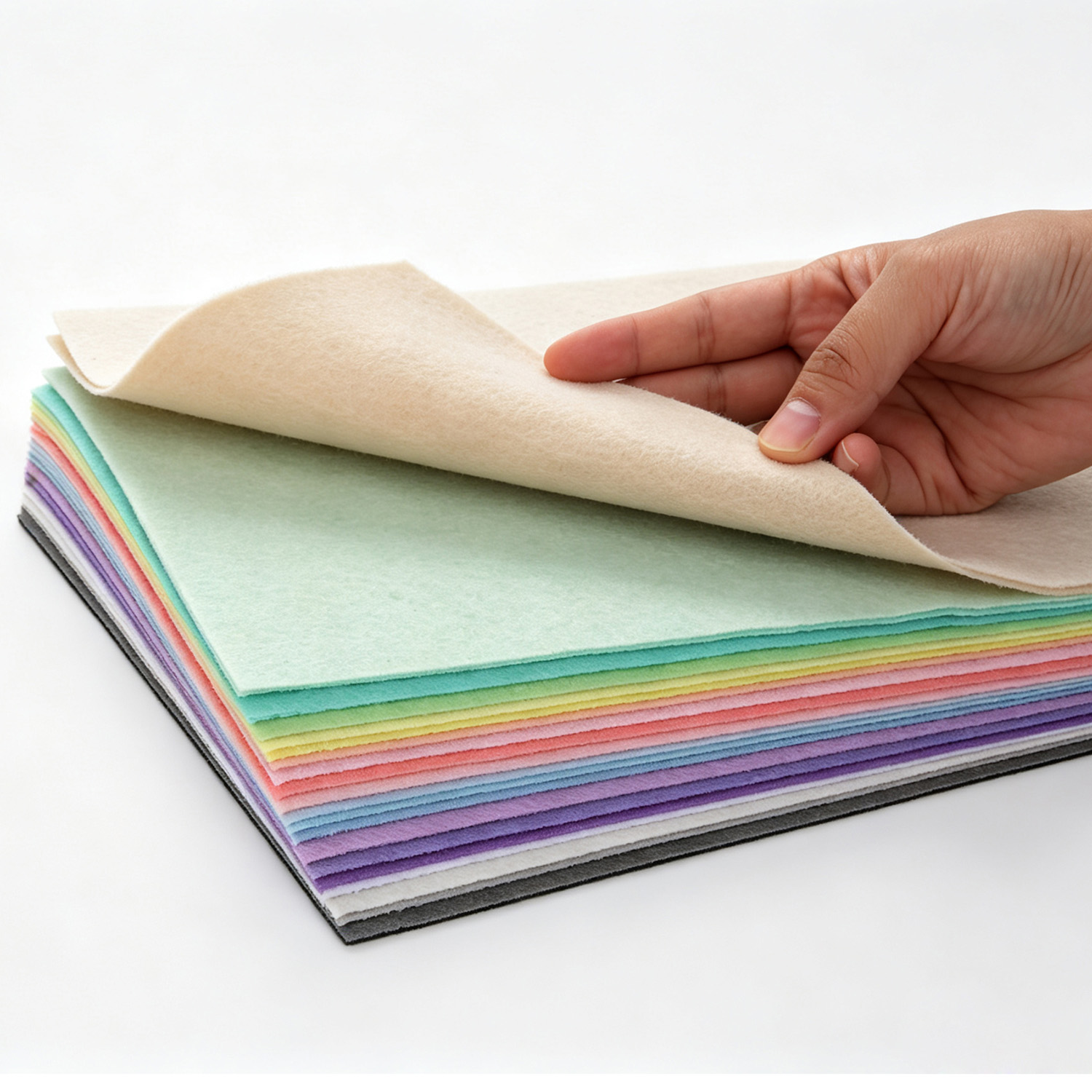 Feuilles de feutre perforées par aiguille de tissu de feutre de polyester dur de couleur d'épaisseur faite sur commande