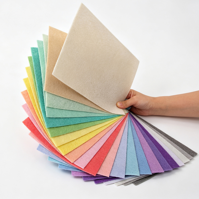 Feuilles de feutre perforées par aiguille de tissu de feutre de polyester dur de couleur d'épaisseur faite sur commande
